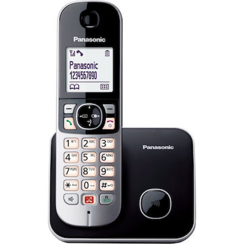 Panasonic KX-TG6851 Ασύρματο Τηλέφωνο με Aνοιχτή Aκρόαση Μαύρο